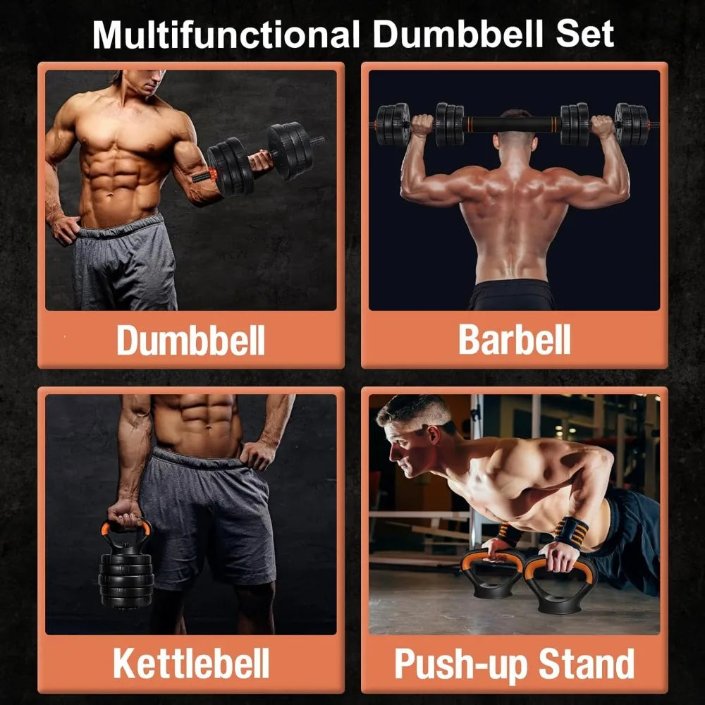 4 in 1 Set, Barbell Set, Dumbbell