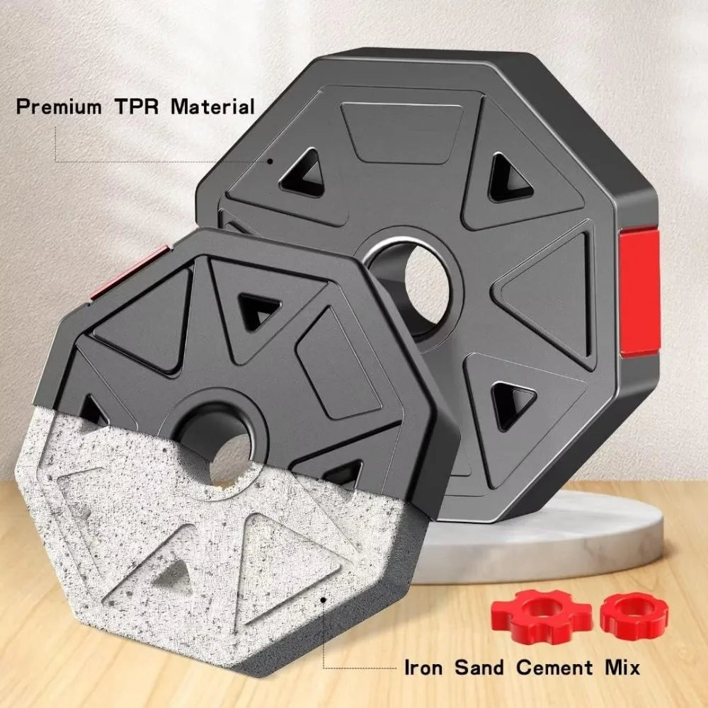 30lbs Non-Rolling Adjustable Dumbbell Set