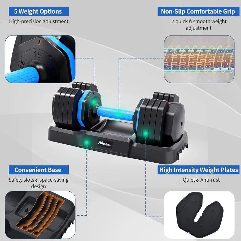 Merax Deluxe 55 Pounds Adjustable Dumbbell