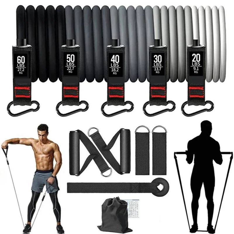 Elastic Bands Workout Bar