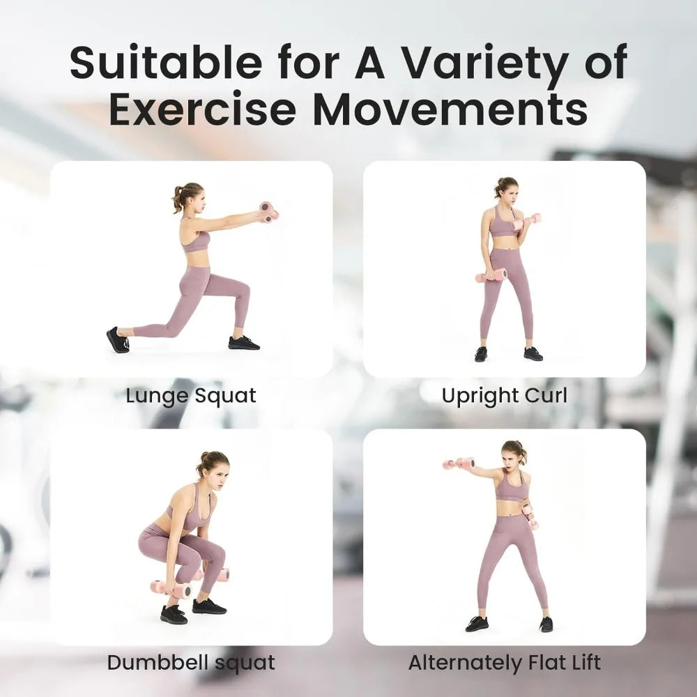 Adjustable Hand Dumbbell for Women 5lb Dumbbells Set of 2