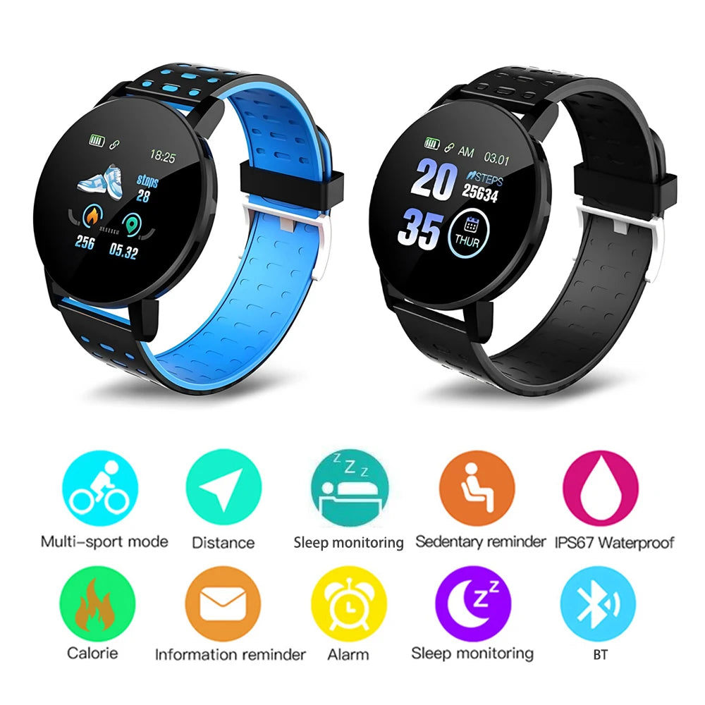 Bluetooth Smartwatch Fitness Tracker Watch Sport For Android IOS