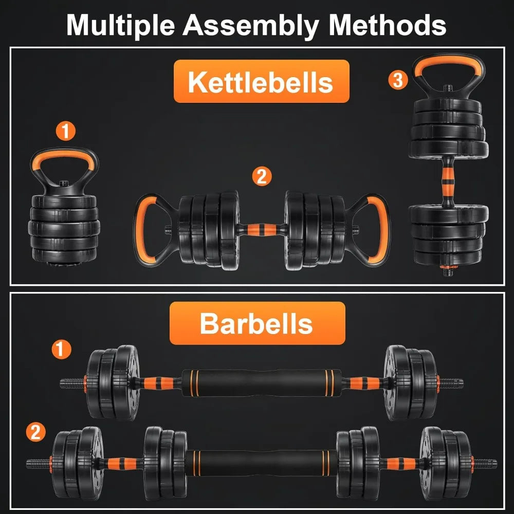 4 in 1 Set, Barbell Set, Dumbbell