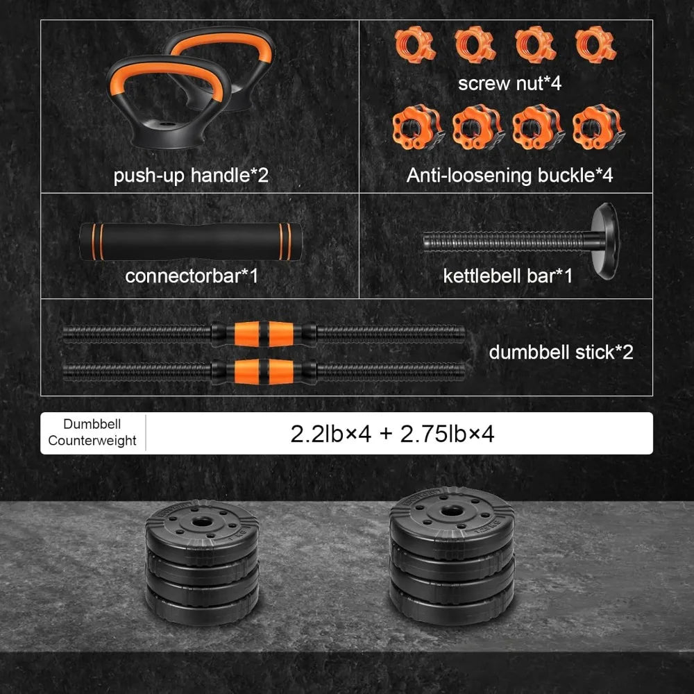 4 in 1 Set, Barbell Set, Dumbbell